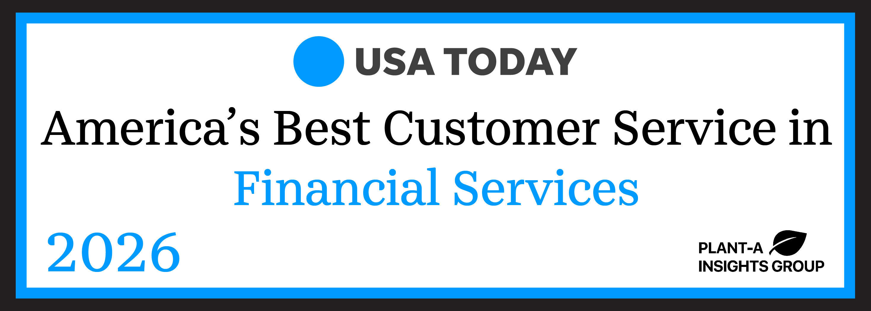 USA Today Best-in-Class Customer Service badge