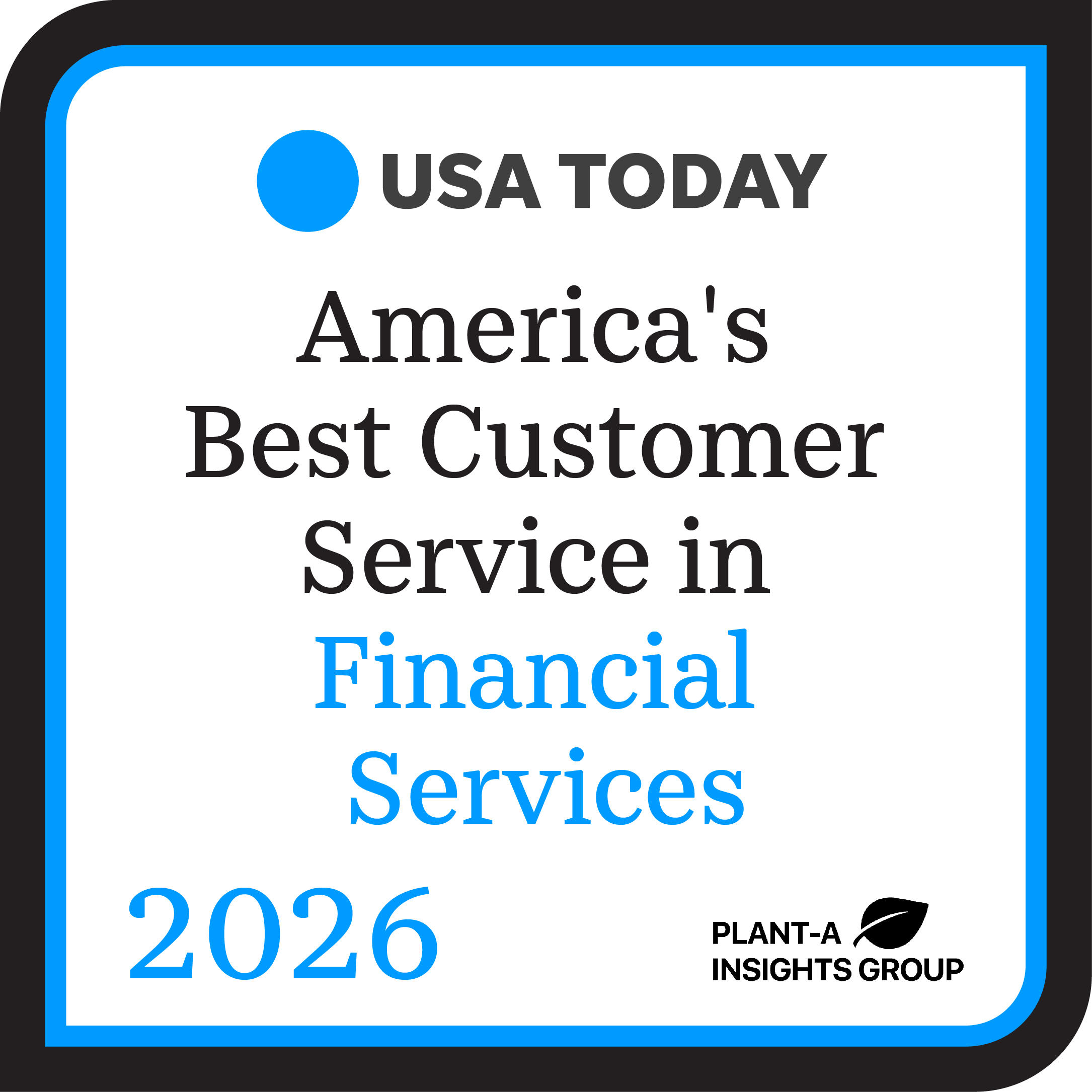 USA Today Best-in-Class Customer Service badge